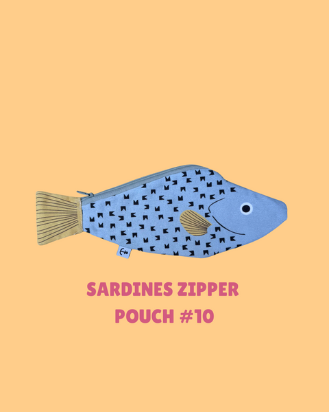 Sardines Zipper Pouch β Fun & Funky Bag for Artists, Snacks or Secrets!