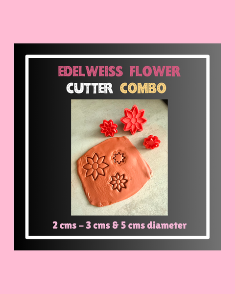 Edelweiss Bloom Cutters – 3 Sizes Combo -CUTIE CUTTERS COLLECTION