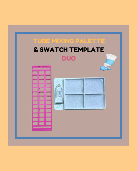 Tube Mixing Palette & Swatch Template Duo - ANDRÉFICA COLLECTION