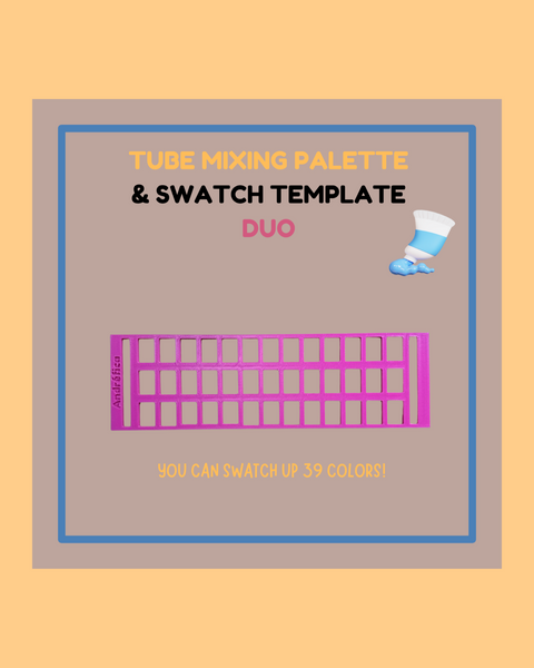 Tube Mixing Palette & Swatch Template Duo - ANDRÉFICA COLLECTION