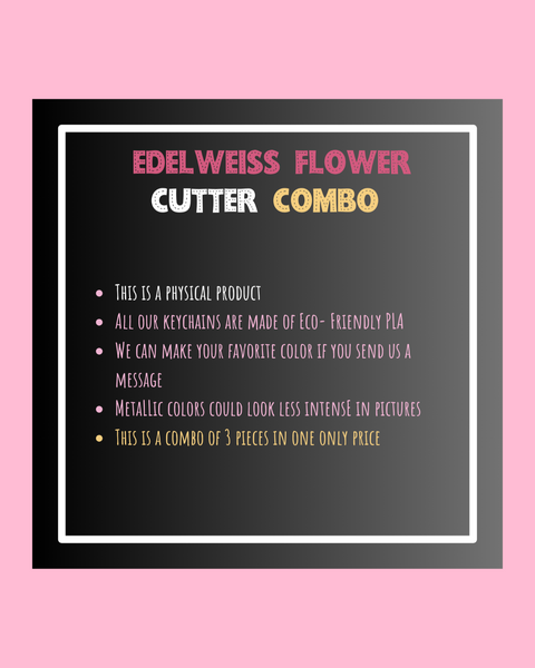 Edelweiss Bloom Cutters – 3 Sizes Combo -CUTIE CUTTERS COLLECTION