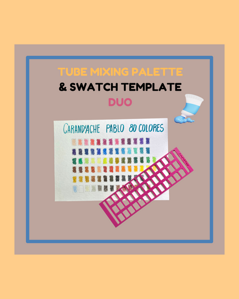 Tube Mixing Palette & Swatch Template Duo - ANDRÉFICA COLLECTION