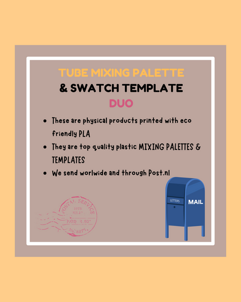 Tube Mixing Palette & Swatch Template Duo - ANDRÉFICA COLLECTION