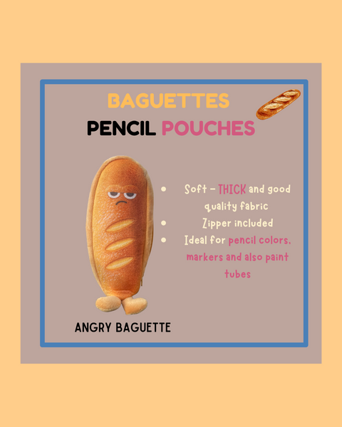 Baguette Pencil Pouches - ANDREFICA COLLECTION