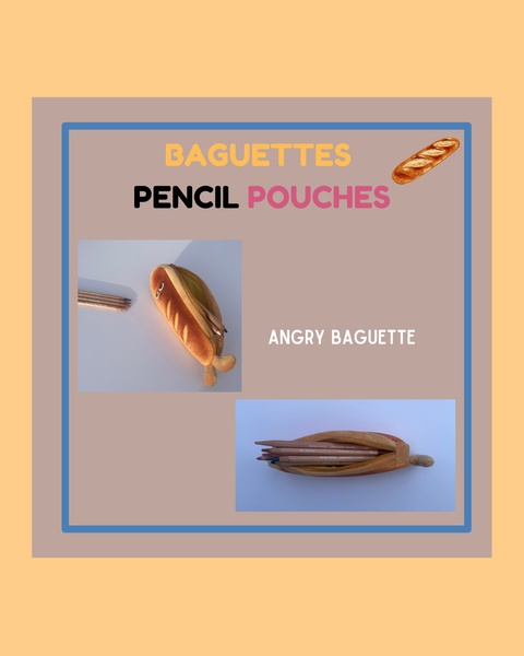 Baguette Pencil Pouches - ANDREFICA COLLECTION