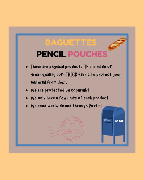 Baguette Pencil Pouches - ANDREFICA COLLECTION