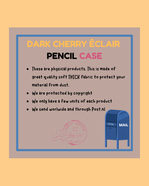 Dark Cherry Eclair Pencil Case - ANDREFICA COLLECTION
