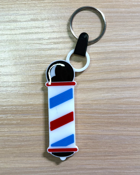 Barber Pole NFC Keychain - BARBERMANIA