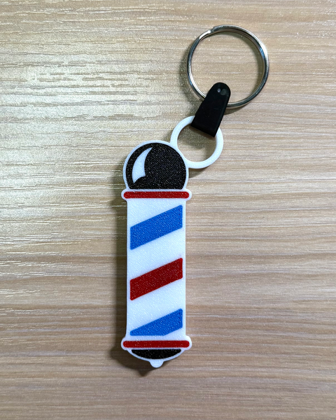 Barber Pole NFC Keychain - BARBERMANIA