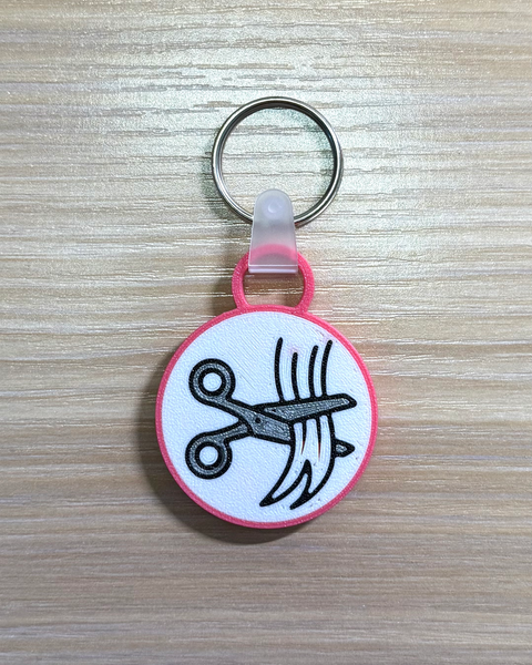 Scissors & Hair NFC Keychain - STYLED BY A HAIRDRESSER