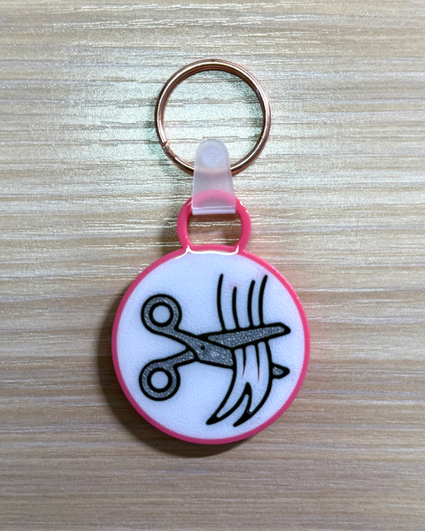 Scissors & Hair NFC Keychain - STYLED BY A HAIRDRESSER